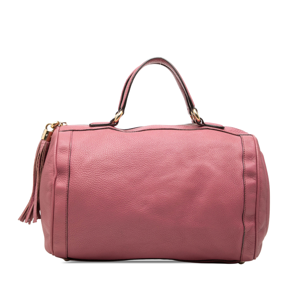 Pre-Loved Gucci Medium Pebbled Calfskin Soho Boston Bag